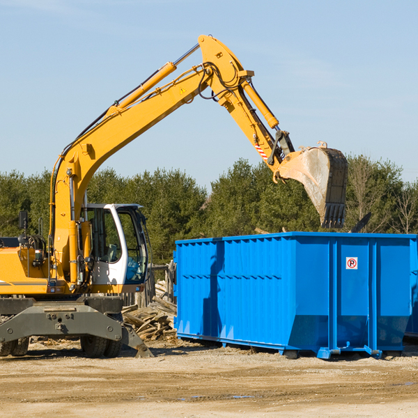 are there any restrictions on where a residential dumpster can be placed in Purcellville